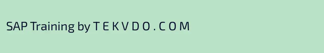 SAP Training by T E K V D O . C O M